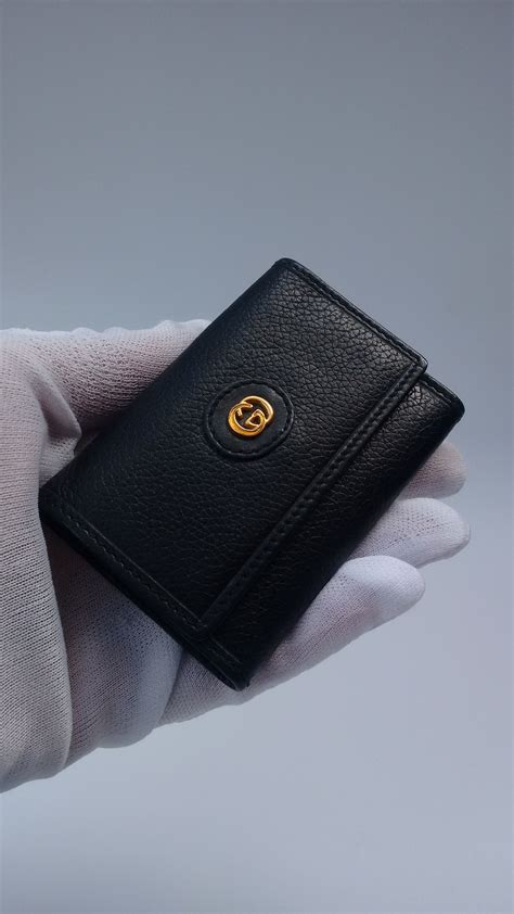 gucci black keychain wallet|vintage Gucci key holder.